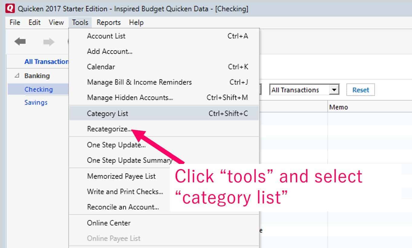 quicken 2017 memorized transactions