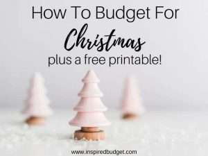 how to budget for Christmas by inspiredbudget.com