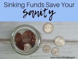 how to set up sinking funds by inspiredbudget.com