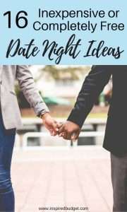 inexpensive date night ideas by inspiredbudget.com