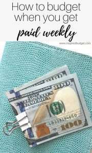 how to budget on a weekly income by inspiredbudget.com