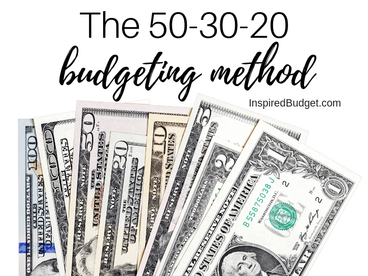 50-30-20 Budget Method by InspiredBudget.com