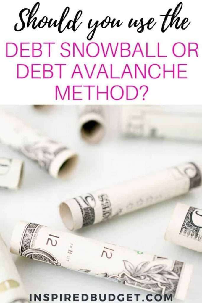 Debt Snowball vs Debt Avalanche by InspiredBudget.com