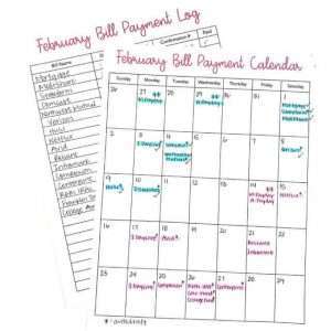 List out your bills to help budget by paycheck