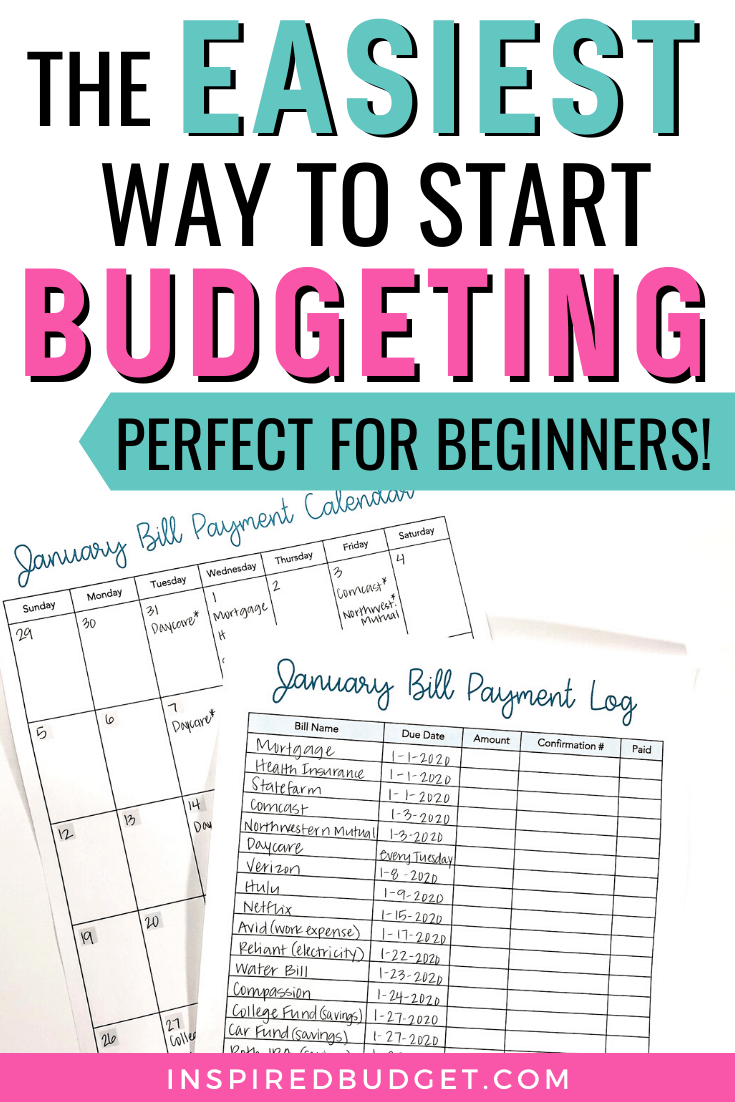 The Easiest Way To Start Budgeting by Inspired Budget