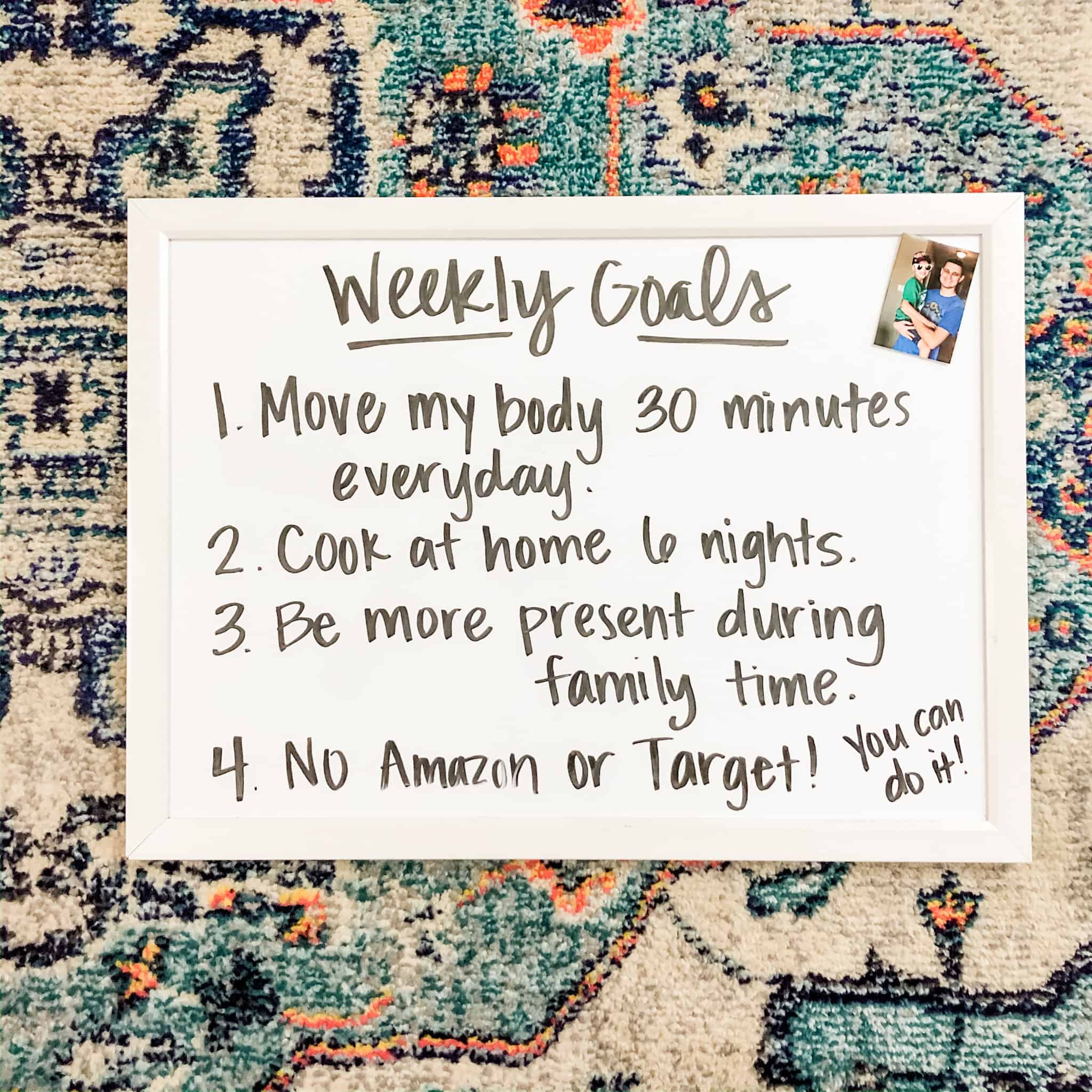 Set weekly goals to help you stop impulse spending on your credit card