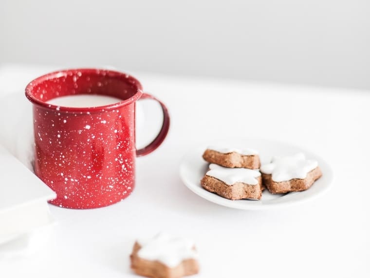 Christmas cookies and hot chocolate