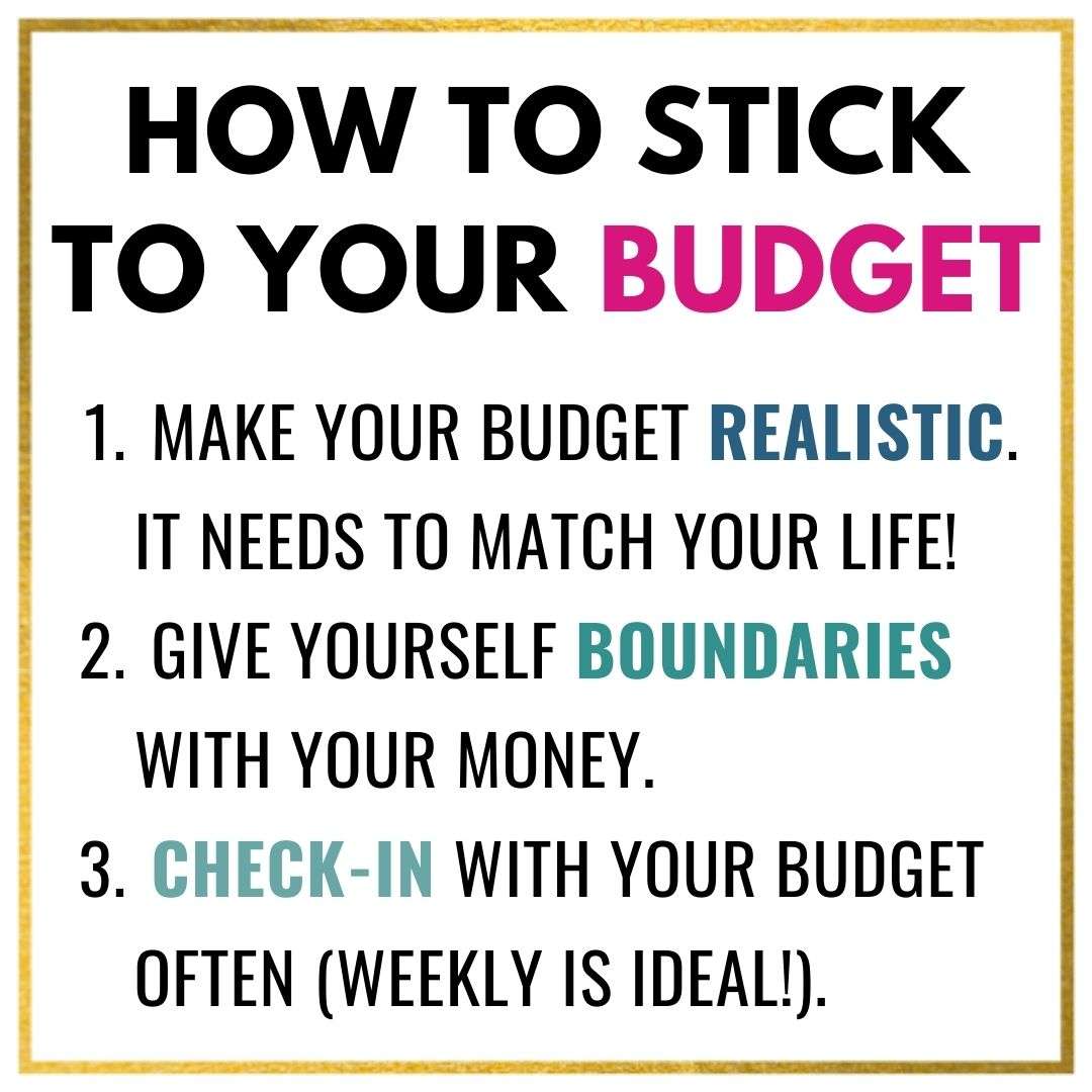 How To Stick To Your Budget Image