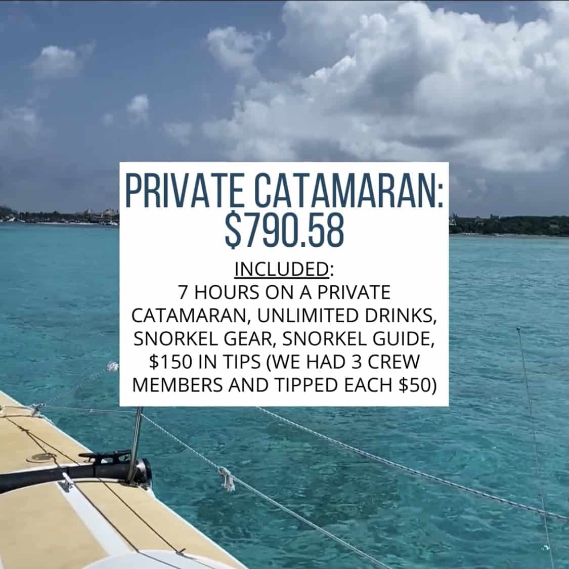 private catamaran cost