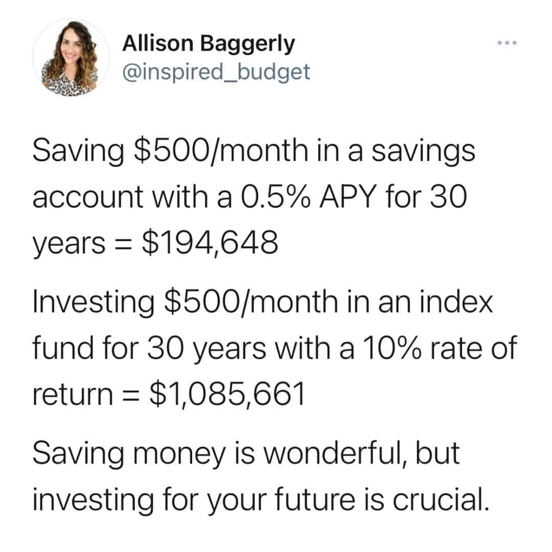 saving vs. investing quote