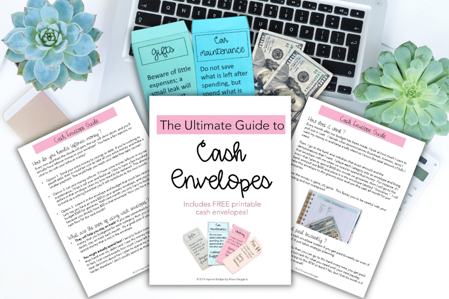 cash envelope guide on desk