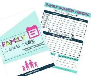 Family Business Meeting Printable