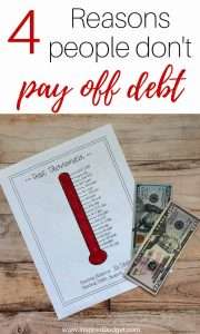 4 reasons people don't pay off debt by inspiredbudget.com