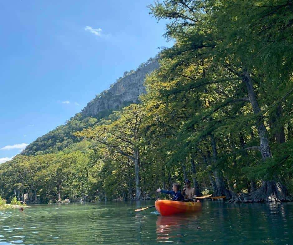 kayak on river