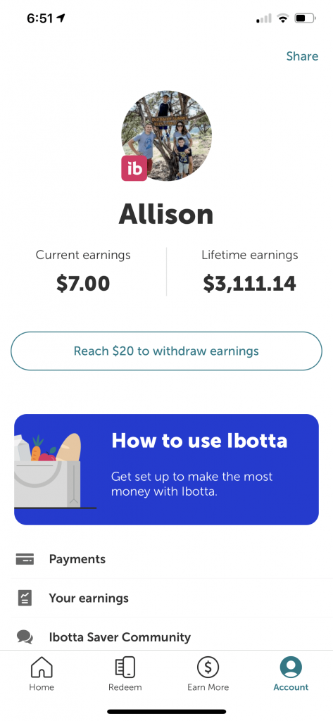 Ibotta app example