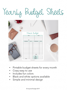Yearly Budget Sheets