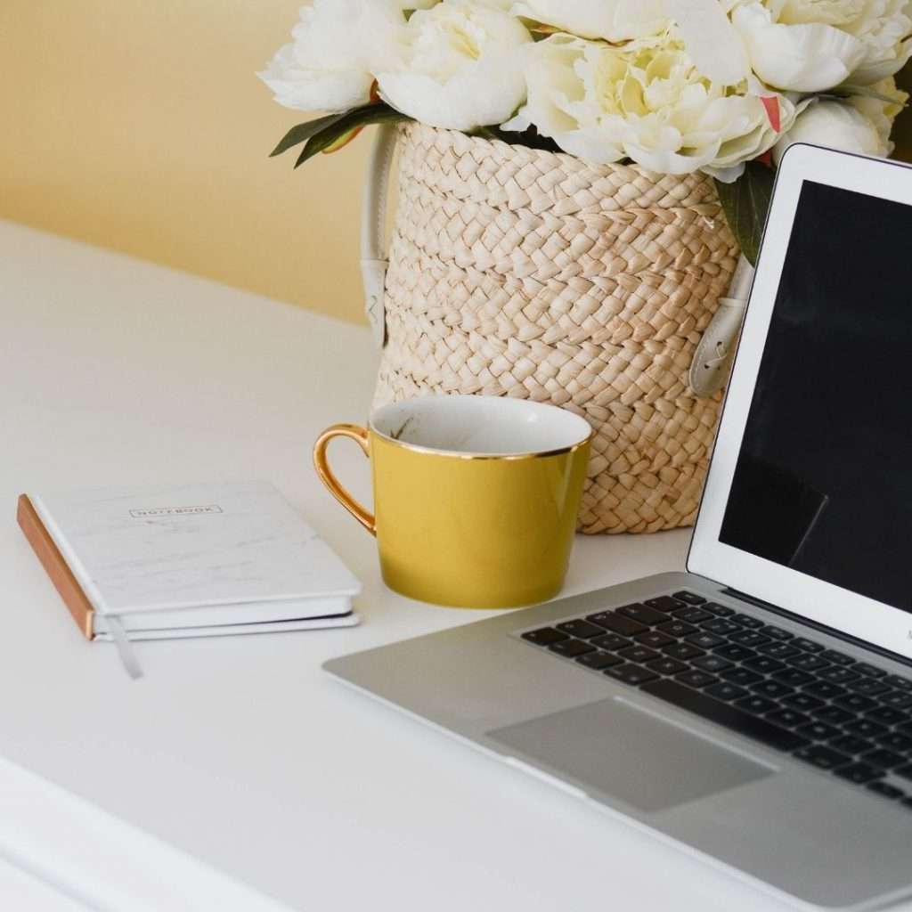 Computer at desk