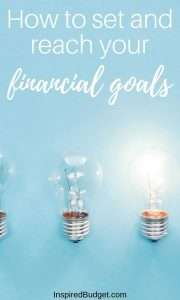 How to set and reach your financial goals by InspiredBudget.com