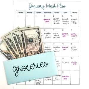 monthly meal plan for January