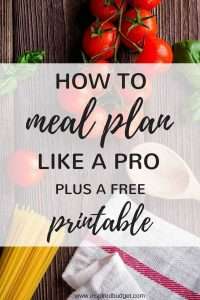 how to meal plan by inspiredbudget.com