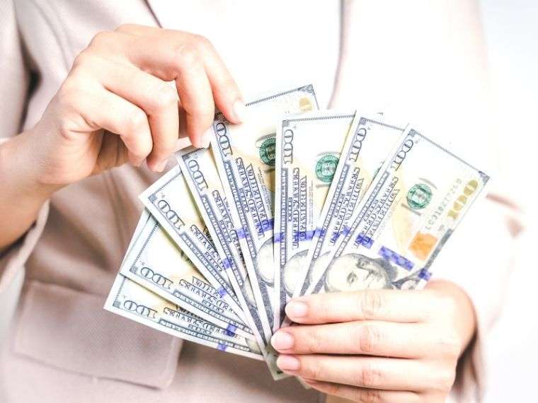 money in hand image