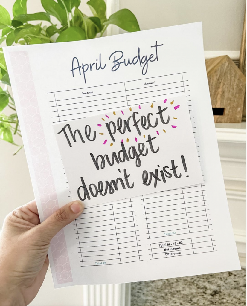 April Budget sheet
