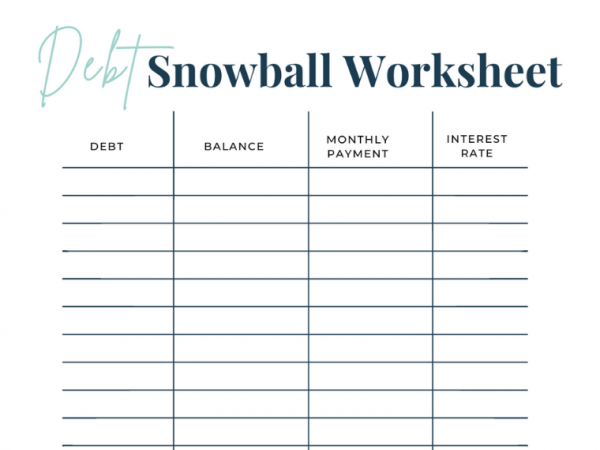 Free Printable Debt Snowball Worksheet To Payoff Debt In 2024