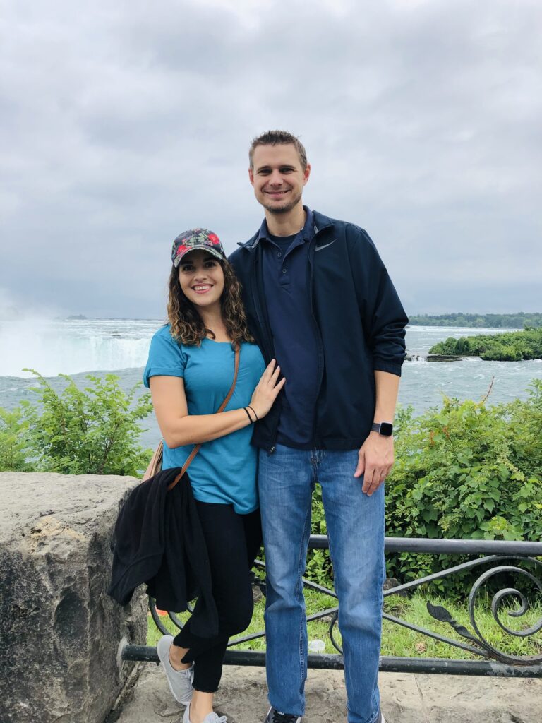 A husband and wife on vacation